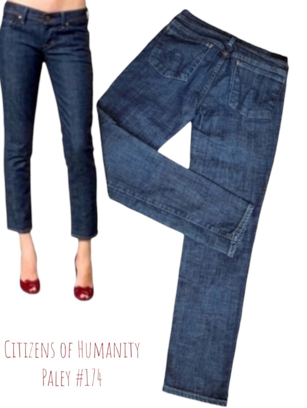 Citizens of Humanity Paley #174 Women Low Rise Slim Straight leg Ankle Jeans 26